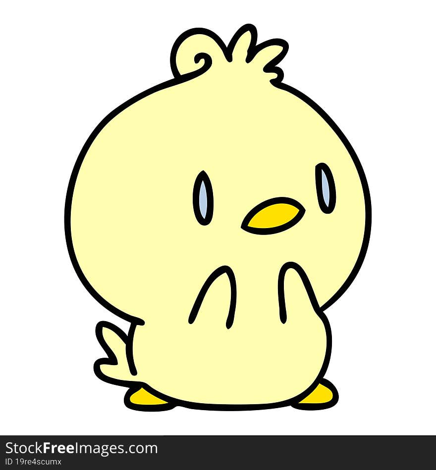 cartoon of a cute little bird