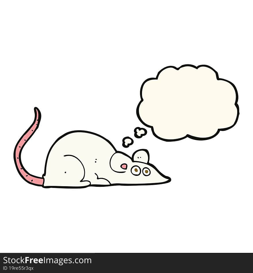 Cartoon Mouse With Thought Bubble