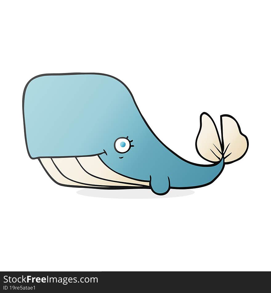 Cartoon Happy Whale