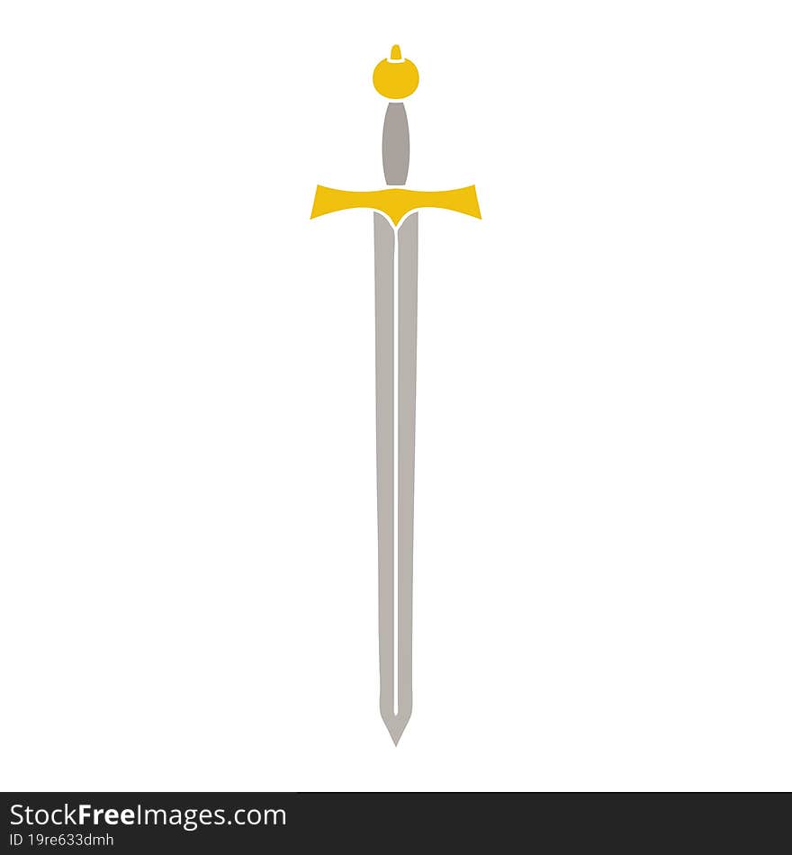 quirky hand drawn cartoon sword