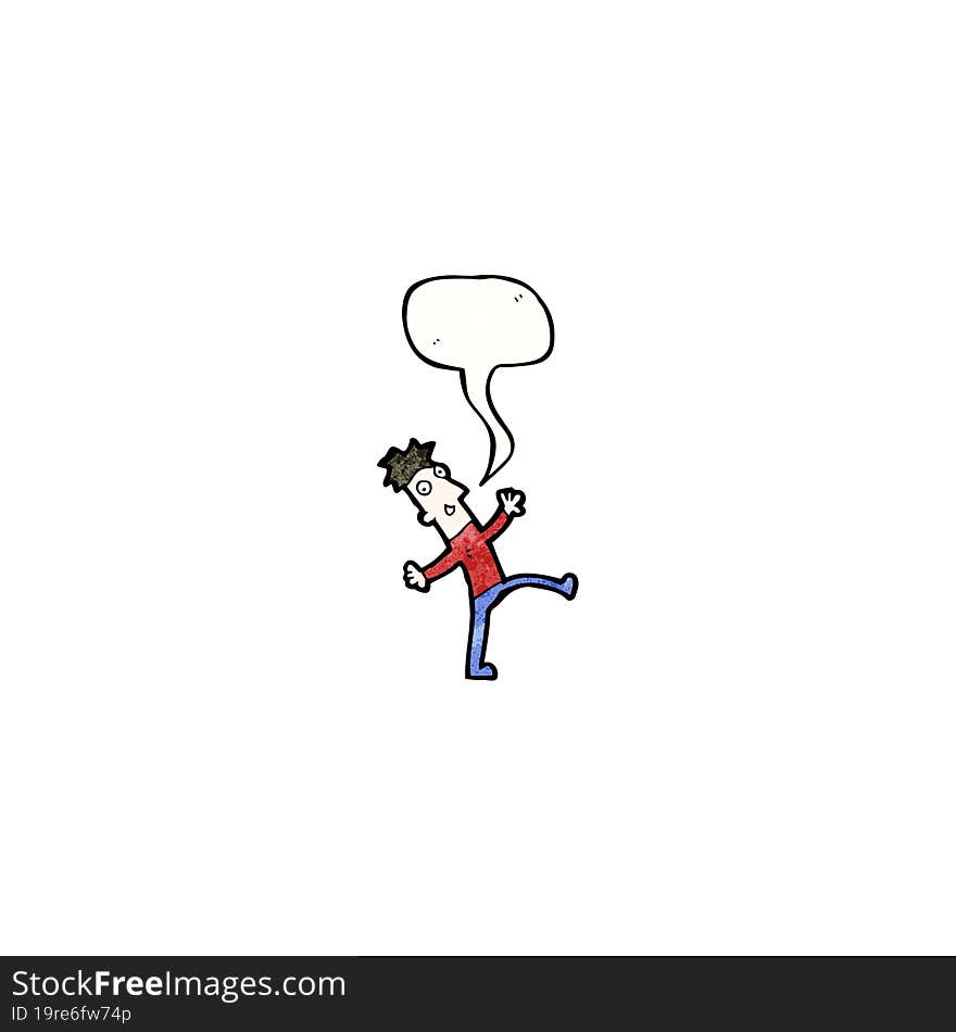 happy dancing man cartoon