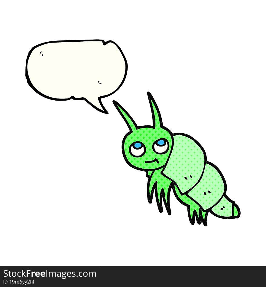 comic book speech bubble cartoon little bug