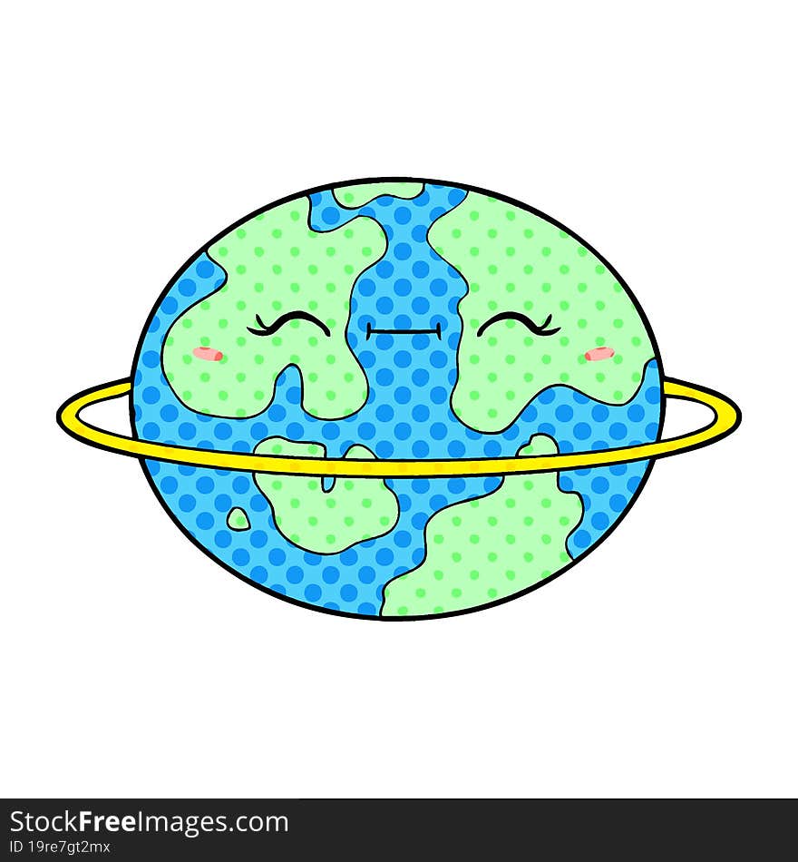 cartoon habitable alien planet. cartoon habitable alien planet