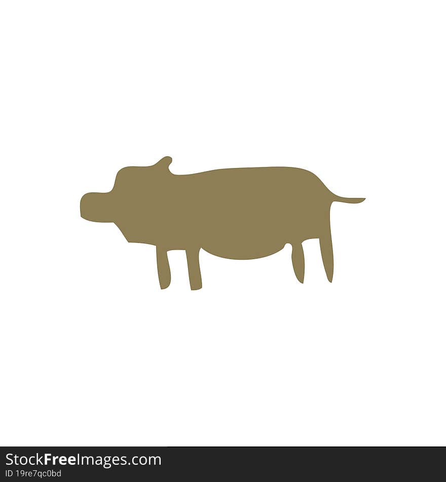 flat color style cartoon animal symbol