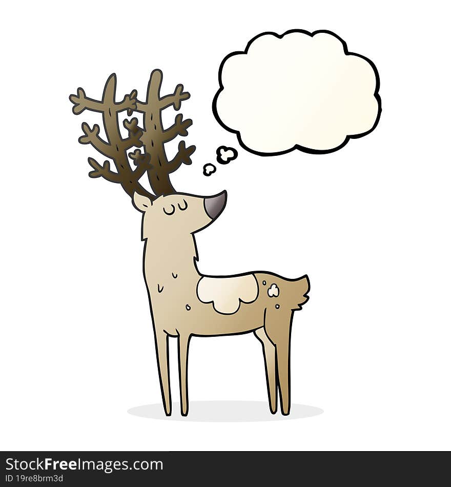 thought bubble cartoon stag