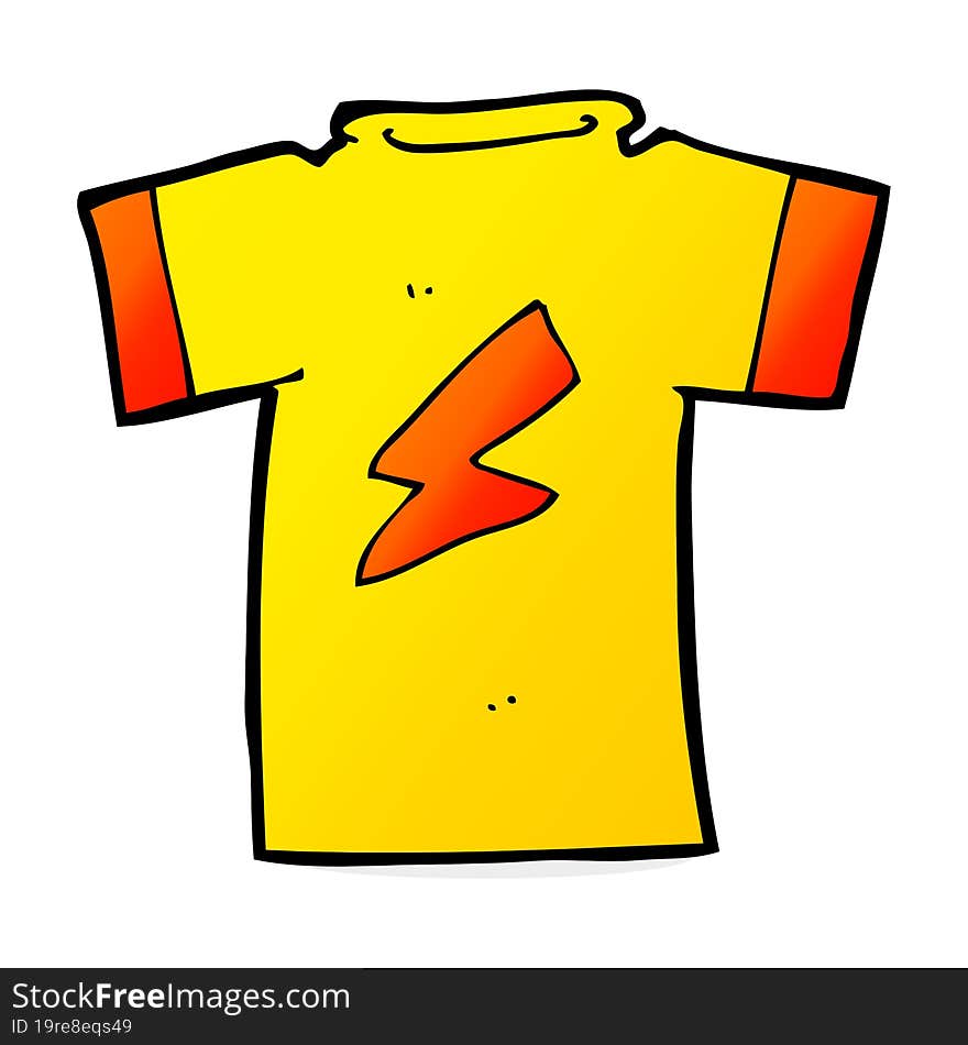 cartoon t shirt with lightning bolt