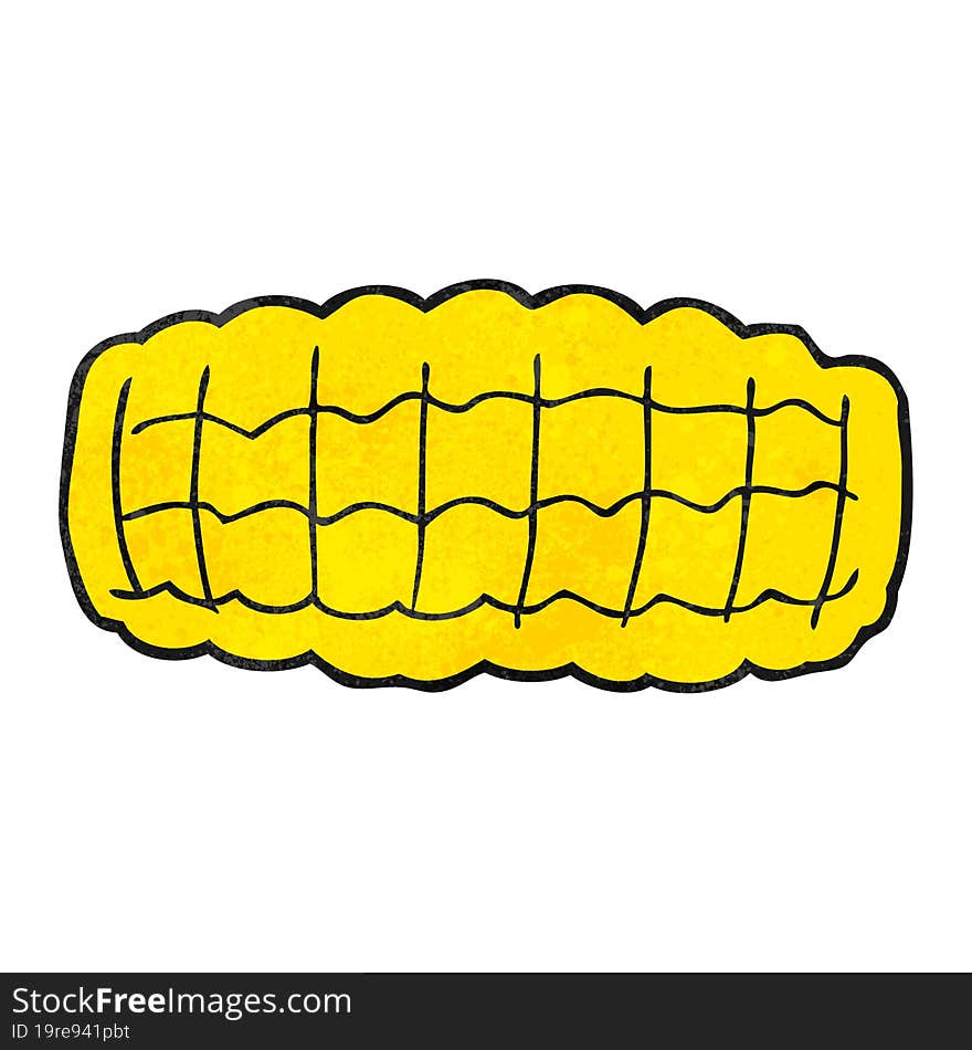 freehand textured cartoon corn cob