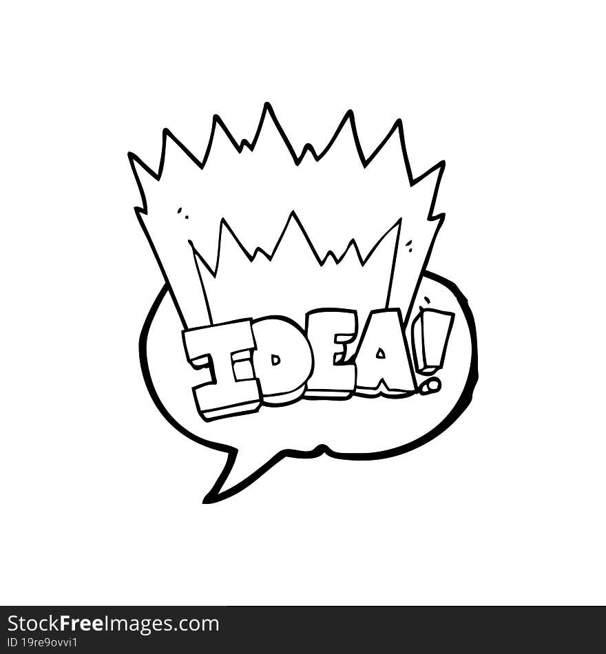 speech bubble cartoon idea symbol