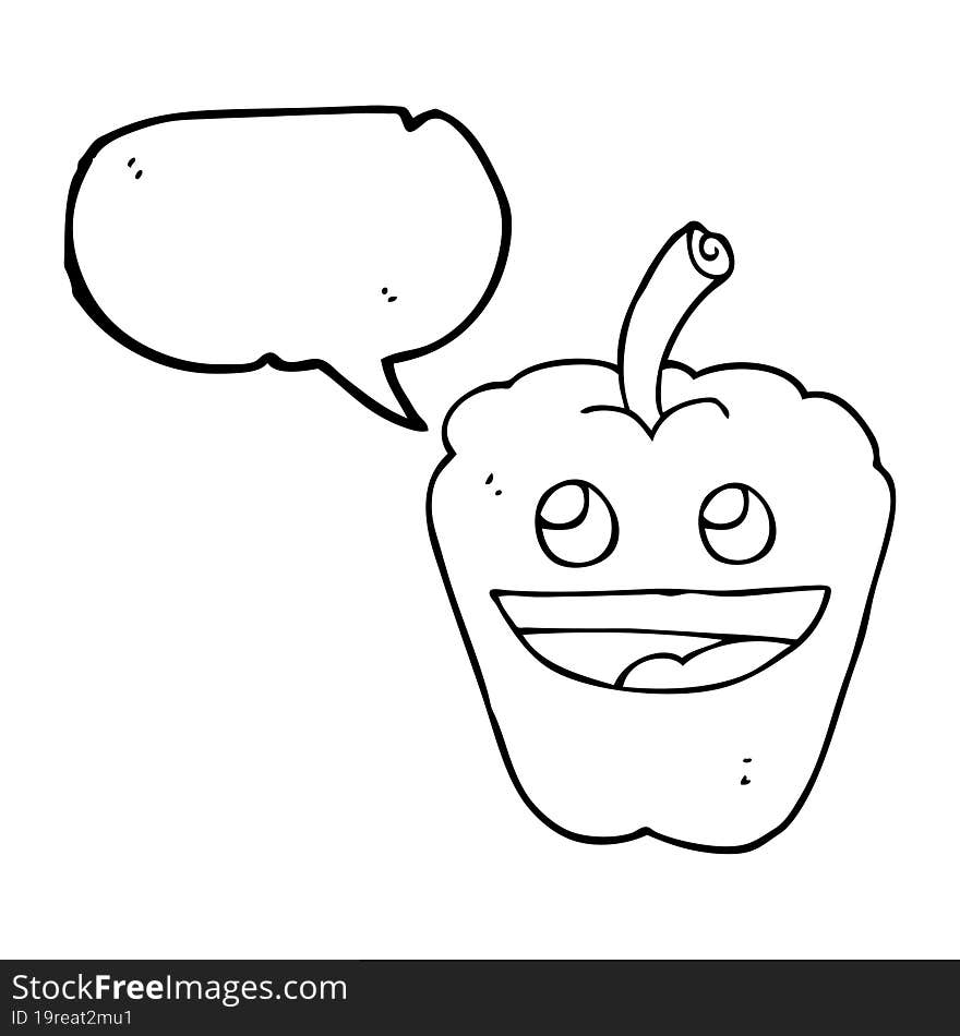 speech bubble cartoon pepper