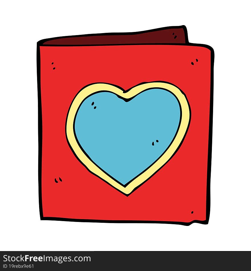 cartoon love heart card