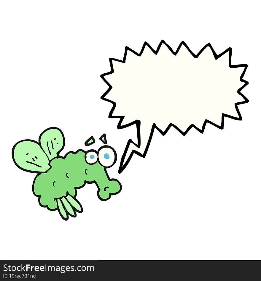 Speech Bubble Cartoon Fly