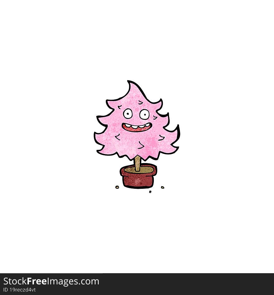 Cartoon Pink Christmas Tree