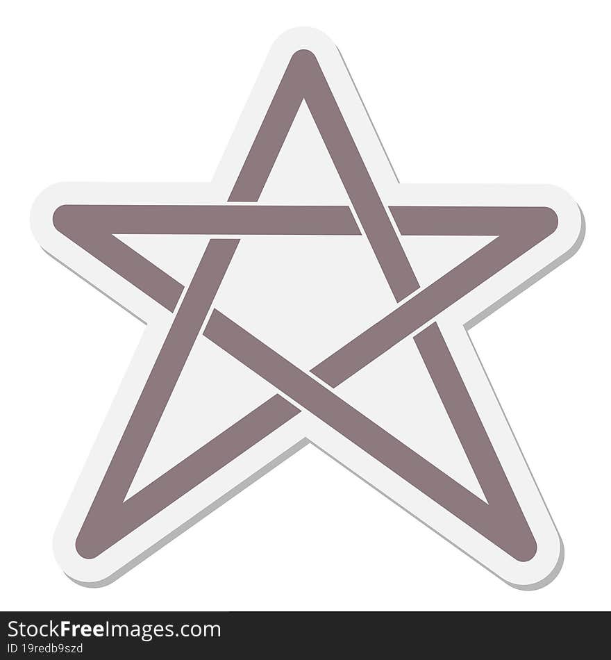 Pentagram Star Sticker