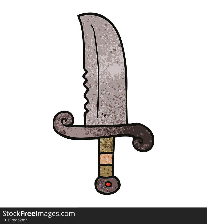 cartoon doodle jeweled sword