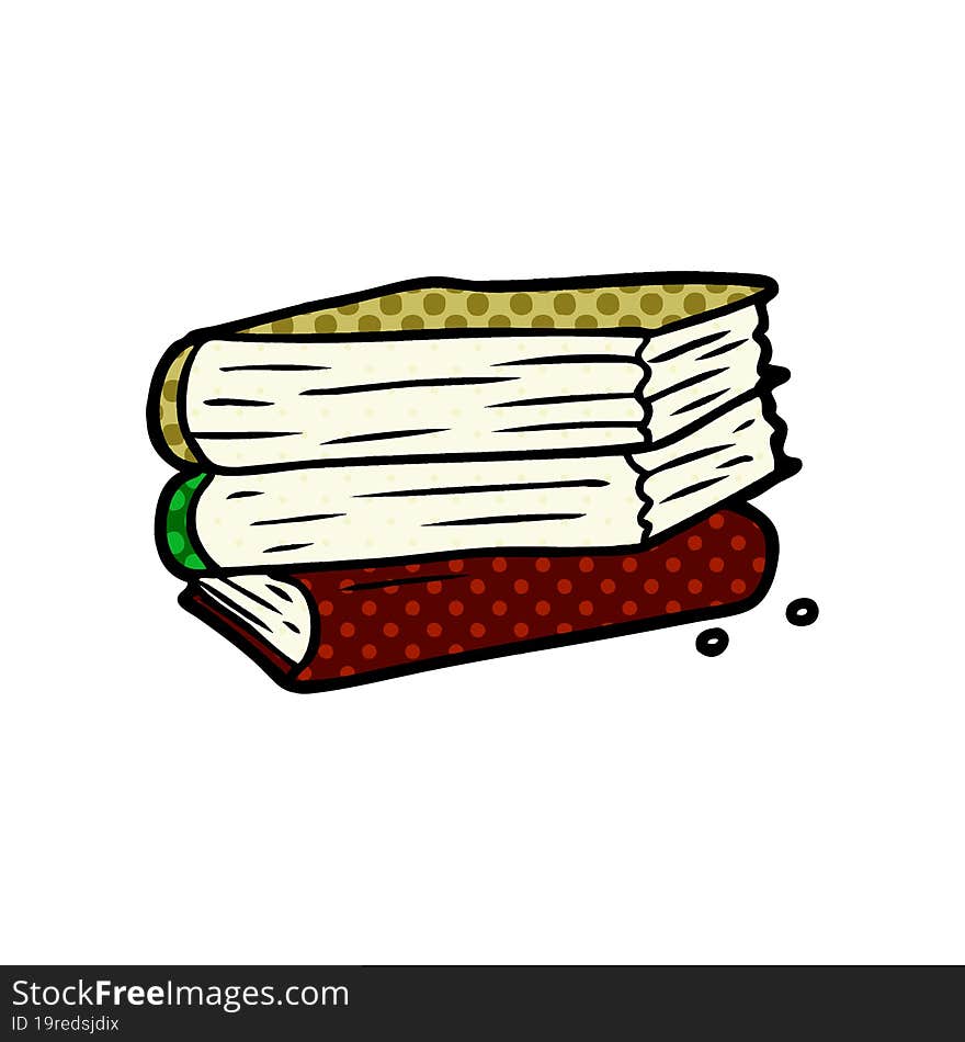 cartoon stack of books. cartoon stack of books