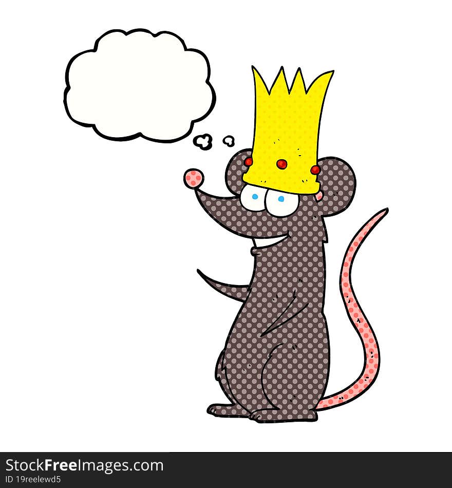 freehand drawn thought bubble cartoon rat king. freehand drawn thought bubble cartoon rat king