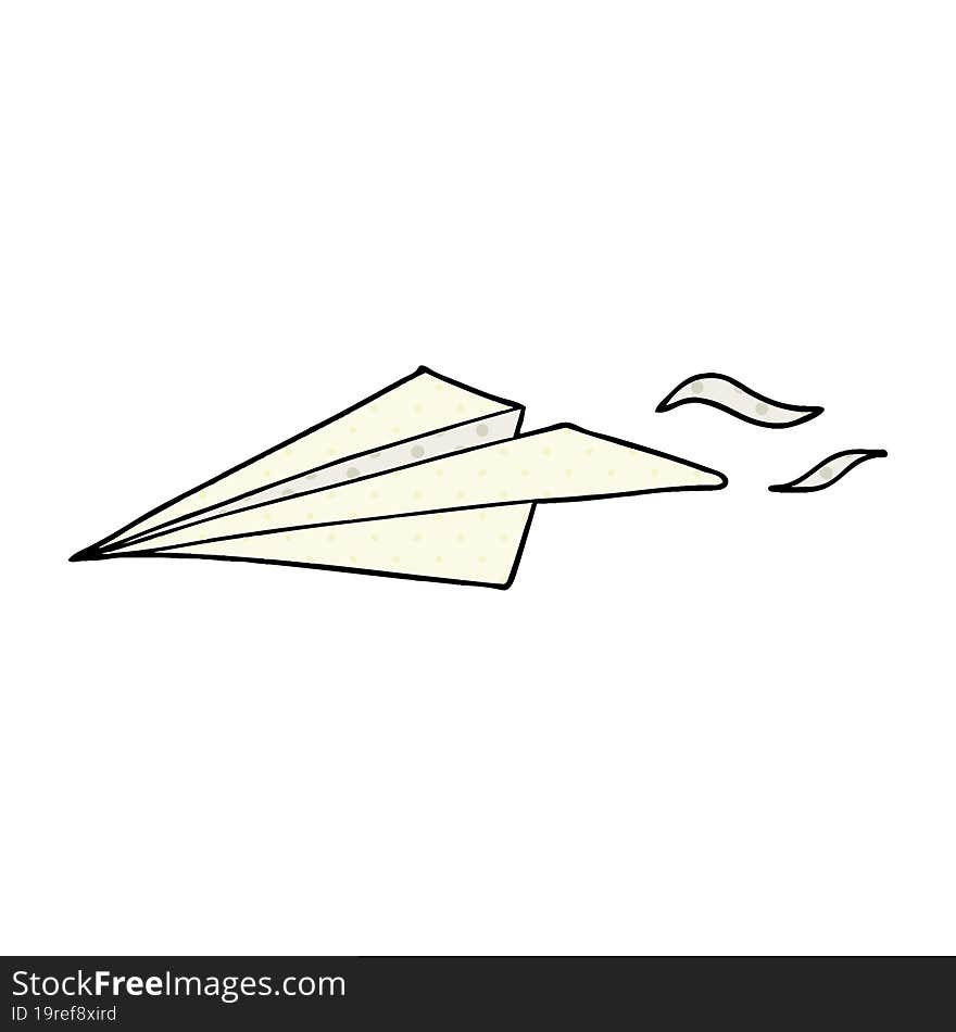 cartoon paper airplane. cartoon paper airplane