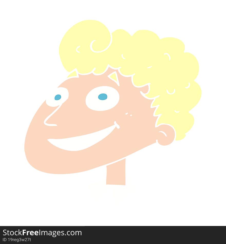 flat color illustration of happy man. flat color illustration of happy man