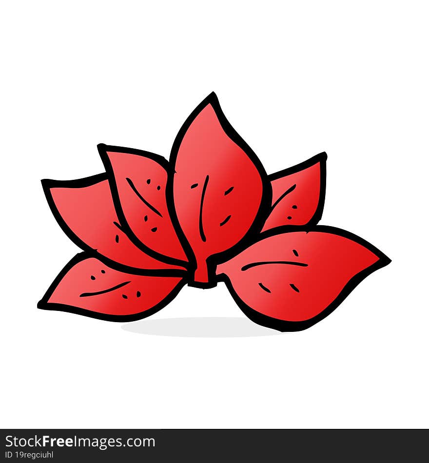 cartoon leaves symbol