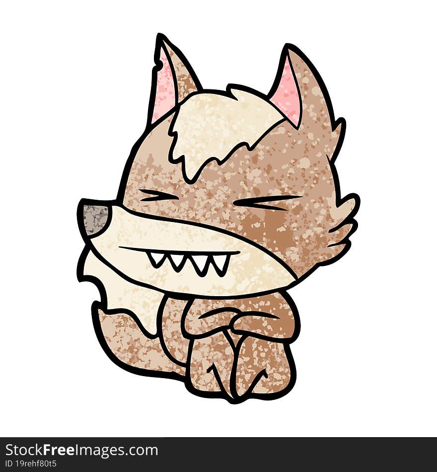 angry wolf cartoon. angry wolf cartoon