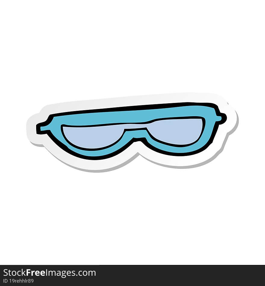 sticker of a cartoon glasses