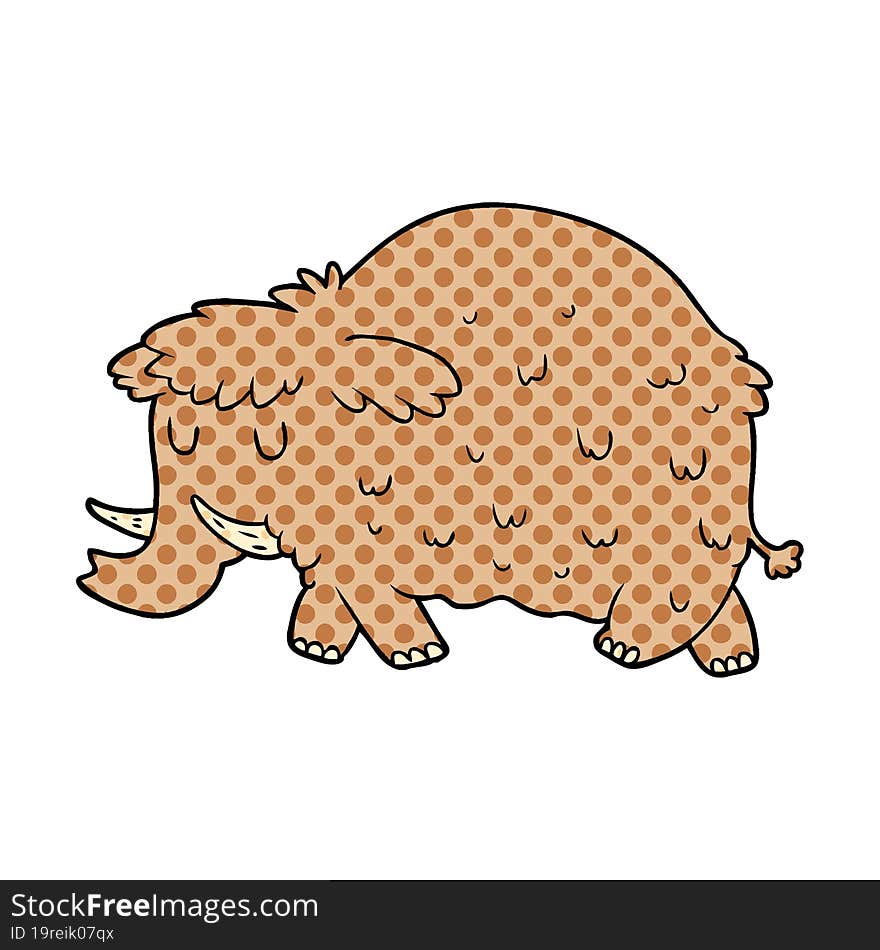 cartoon prehistoric mammoth. cartoon prehistoric mammoth