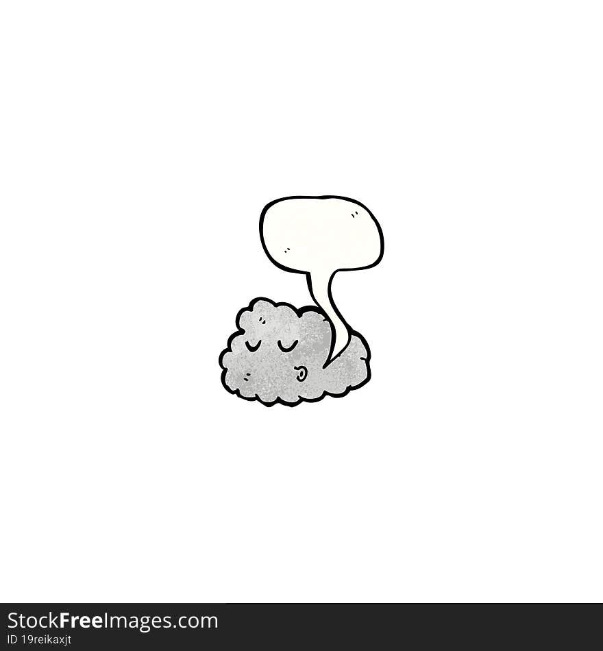 cartoon cloud with speech bubble