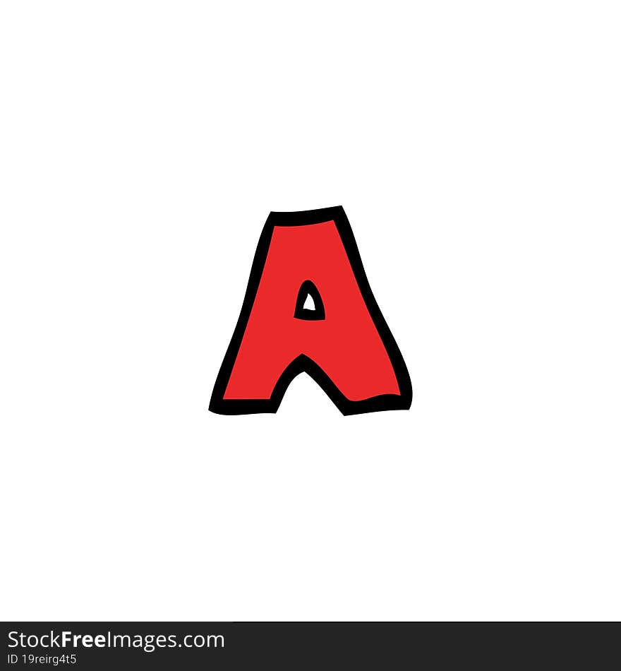 Cartoon Doodle Letter A