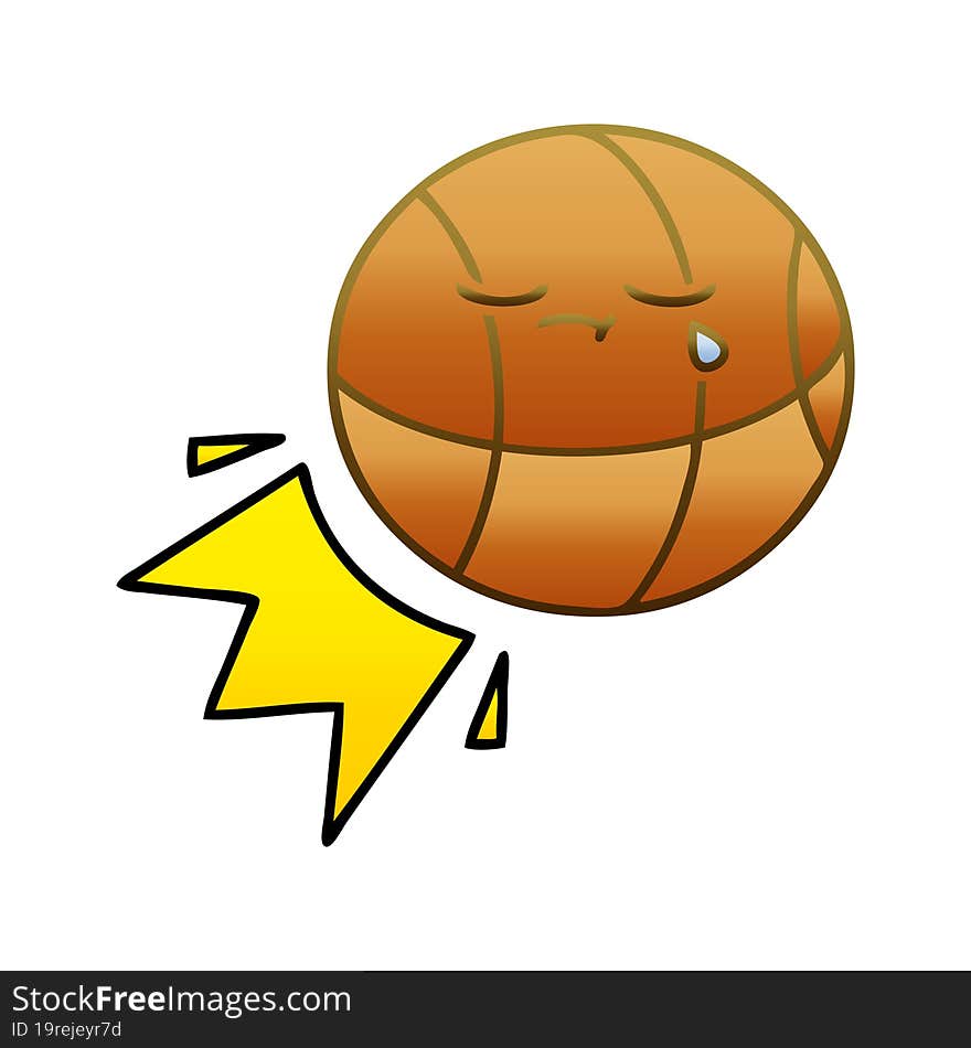 Gradient Shaded Cartoon Basketball