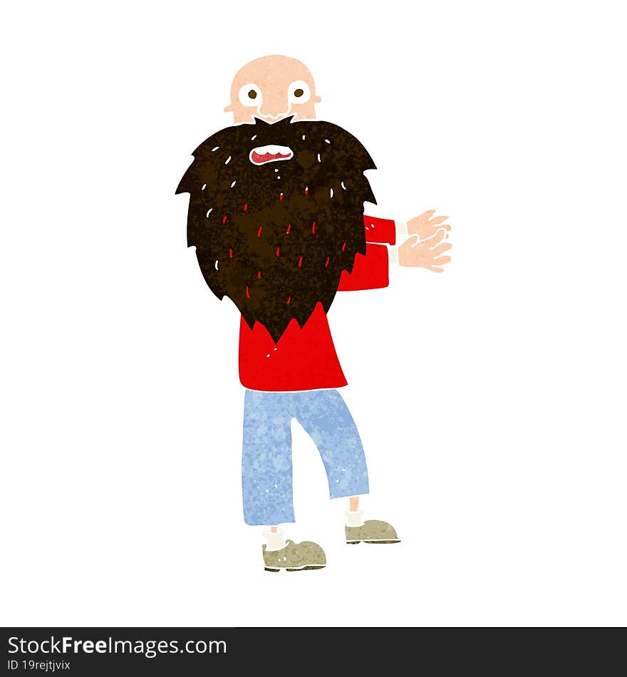 cartoon bearded old man