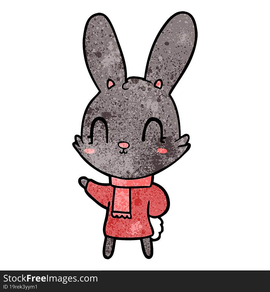 cute cartoon rabbit wearing clothes. cute cartoon rabbit wearing clothes