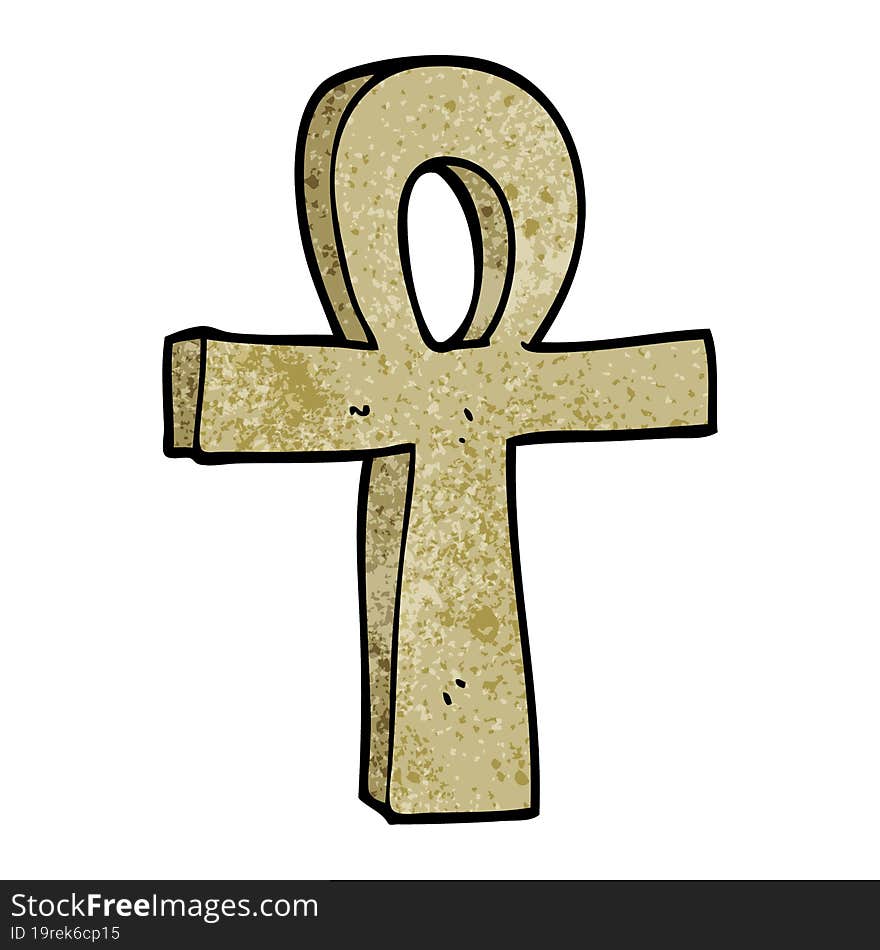 Cartoon Doodle Ankh Symbol