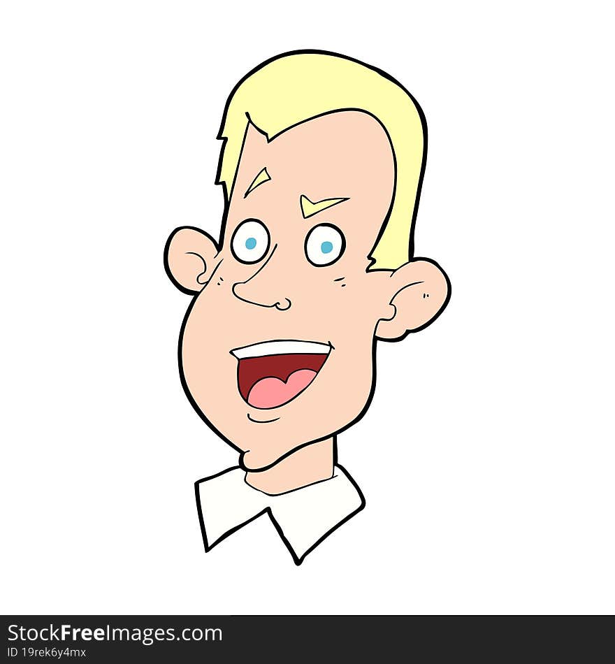 cartoon male face