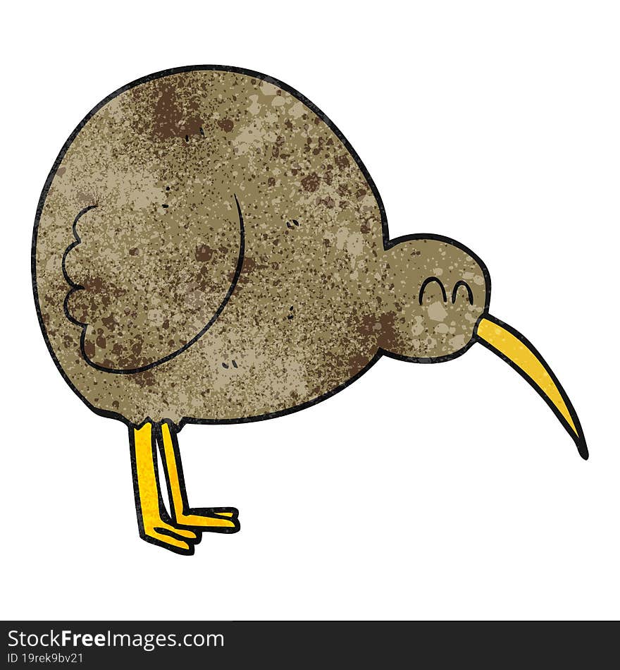 textured cartoon kiwi bird