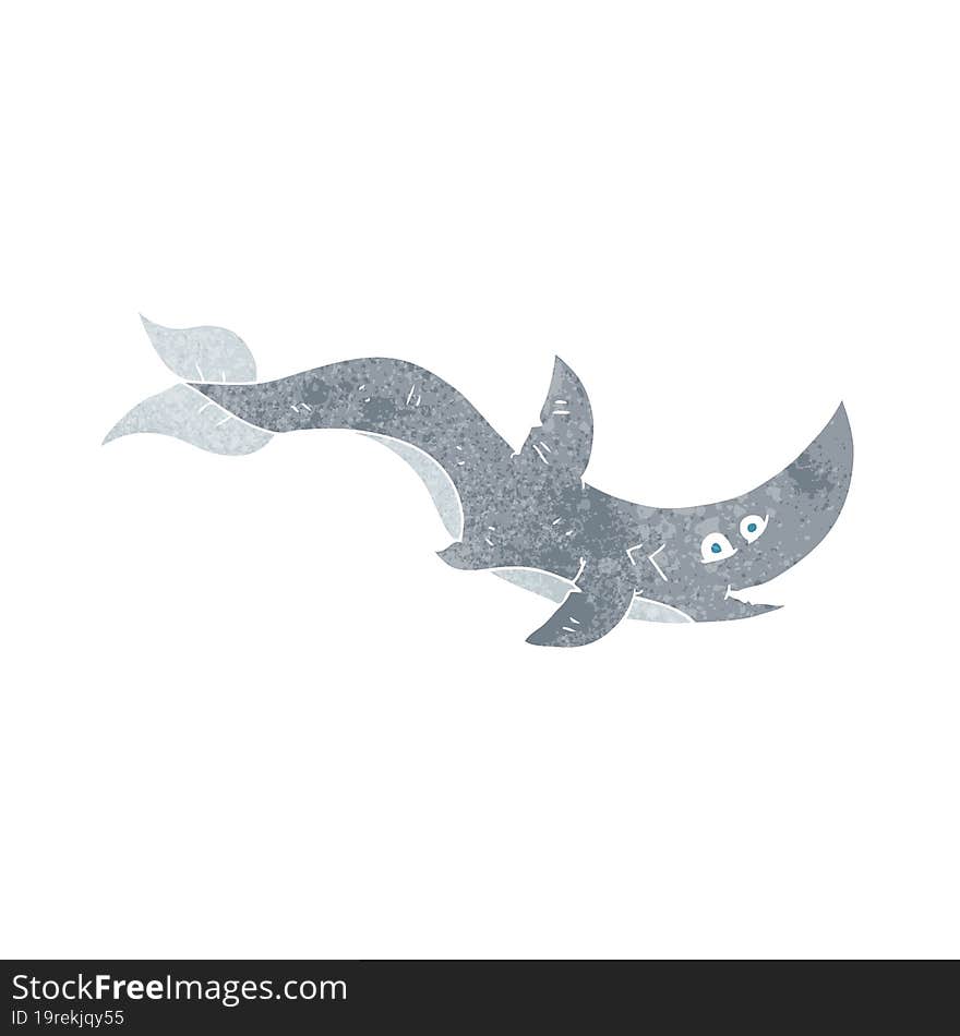 retro cartoon shark