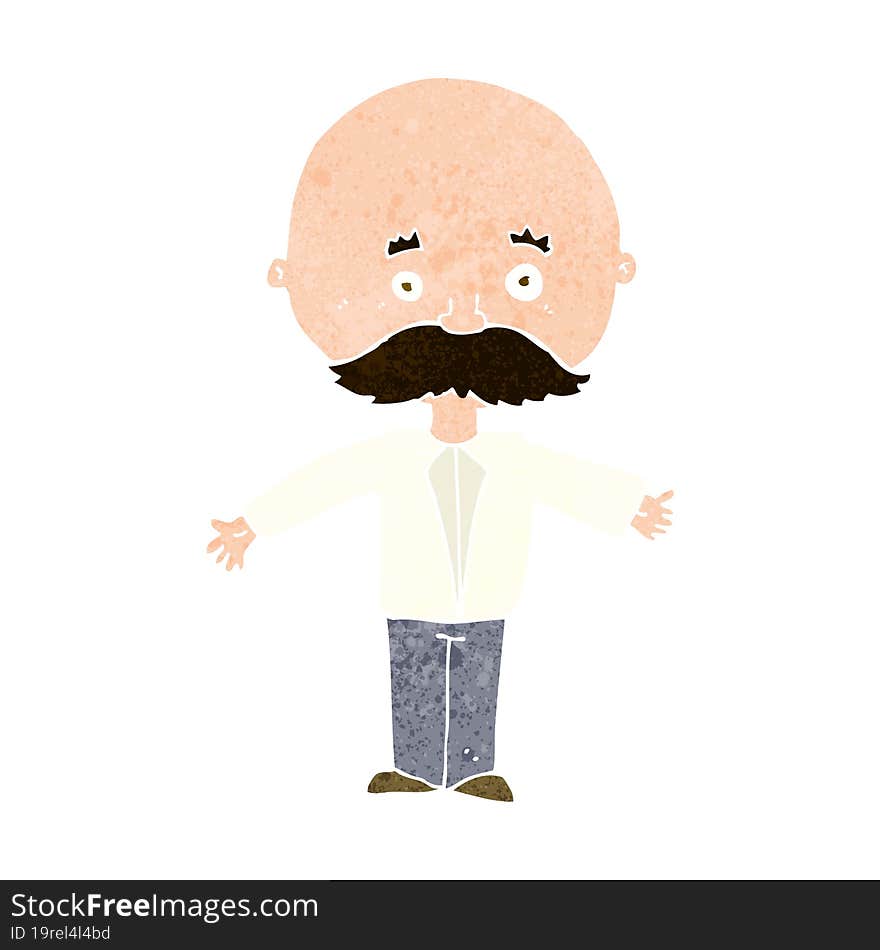 Cartoon Man With Mustache