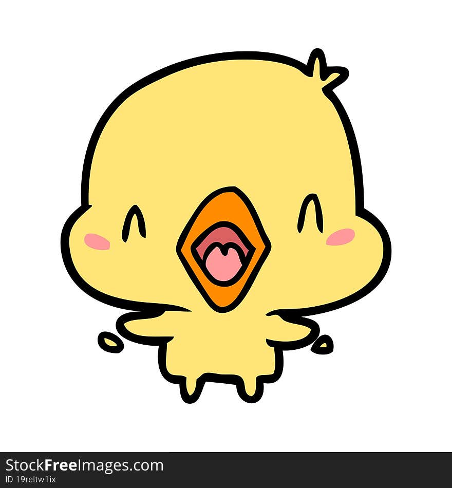 cartoon happy bird. cartoon happy bird