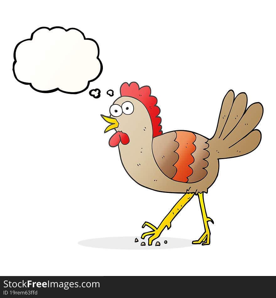 Thought Bubble Cartoon Chicken