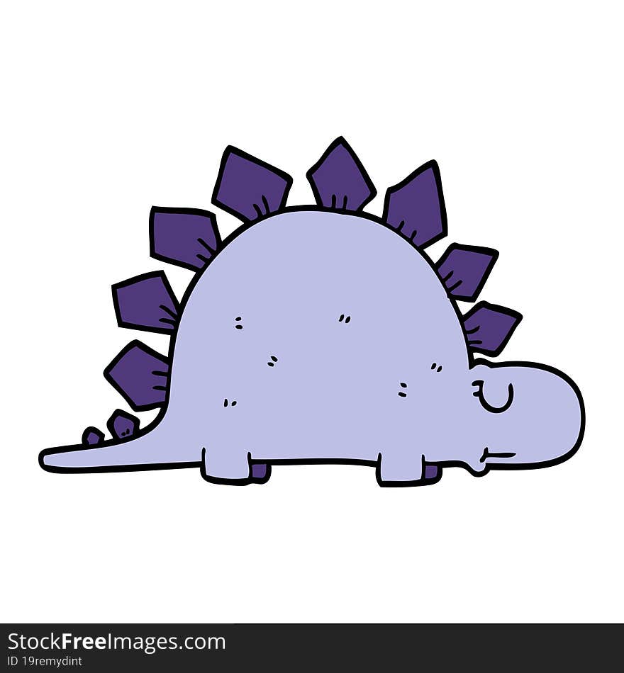 Cartoon Doodle Prehistoric Dinosaur