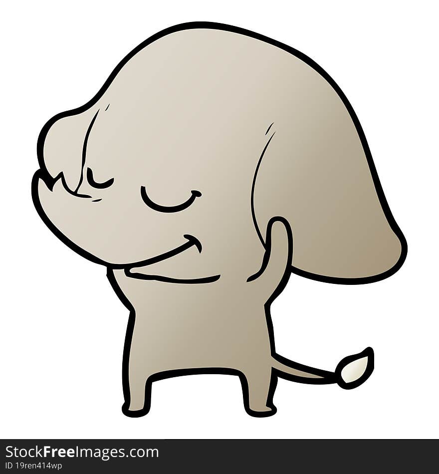 cartoon smiling elephant. cartoon smiling elephant