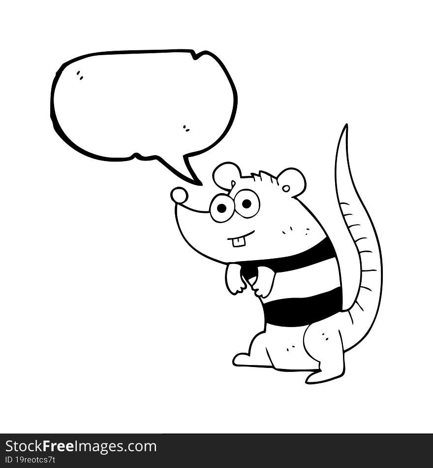 speech bubble cartoon rat