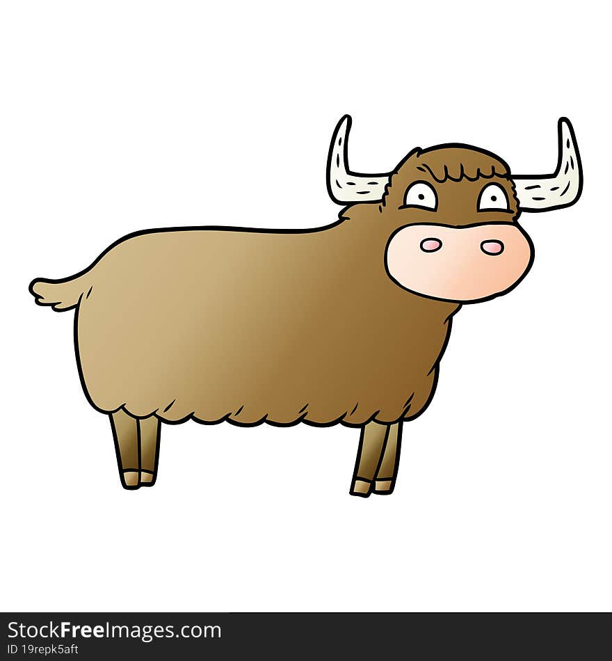 cartoon highland cow. cartoon highland cow