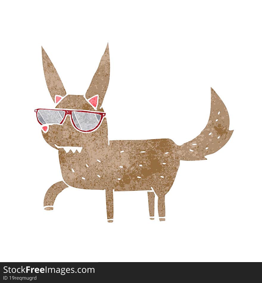 cartoon cool dog