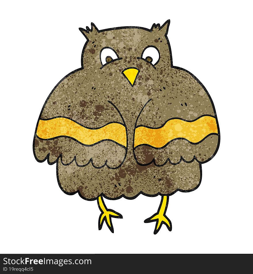 textured cartoon owl