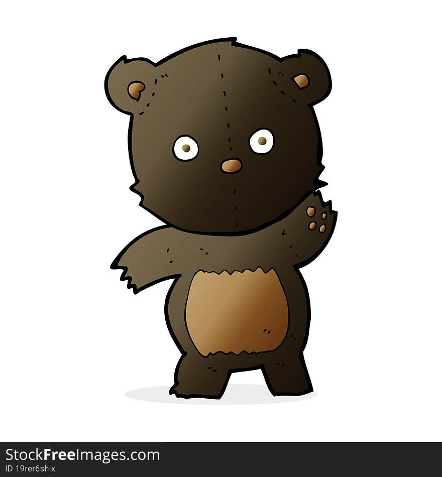 cute cartoon black bear