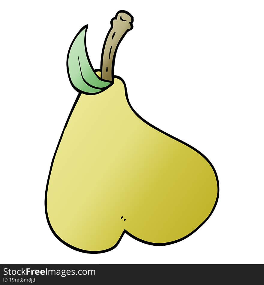 cartoon doodle of a pear