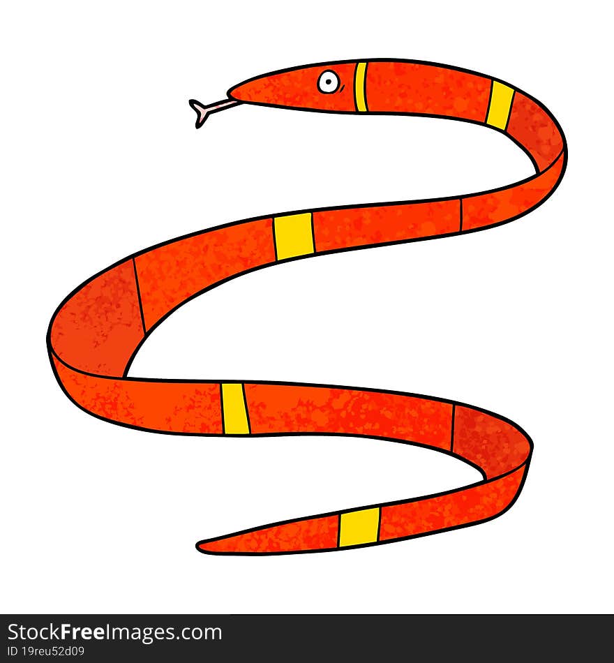 cartoon sea snake. cartoon sea snake