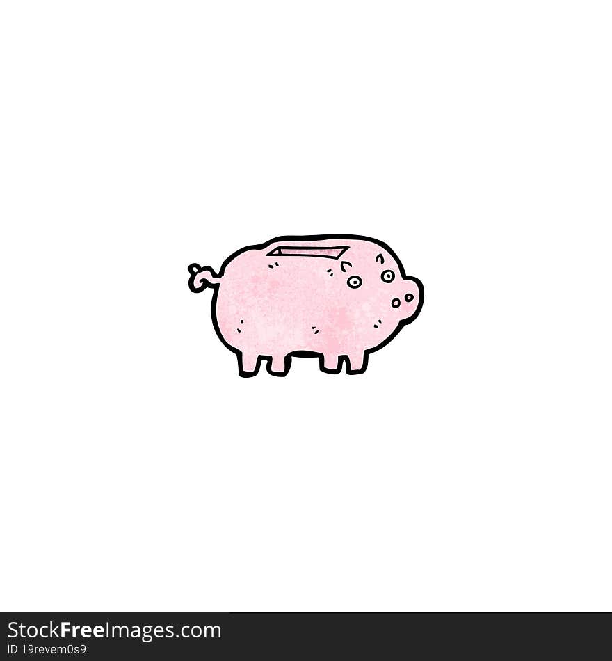 cartoon piggy bank