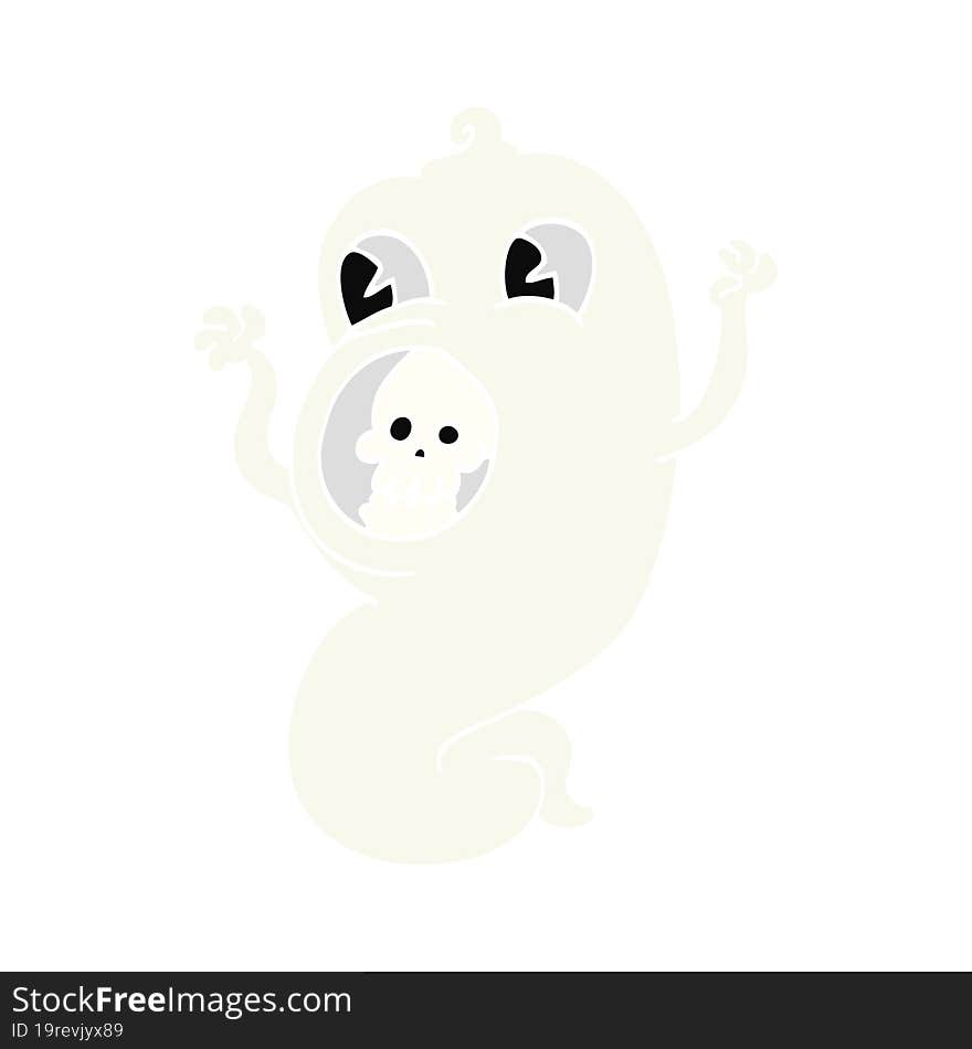 Spooky Cartoon Doodle Ghost