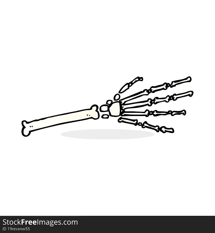 cartoon skeleton hand